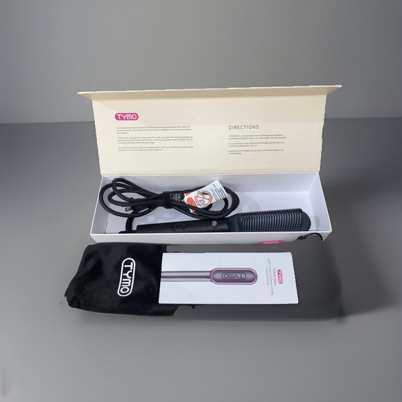 TYMO Ring Hair Straightening Comb Black Open Box - Picture 4 of 4